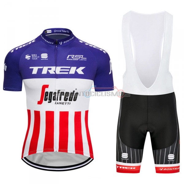 Abbigliamento Ciclismo Trek Segafredo Manica Corta 2018 Fuxia Rosso Bianco